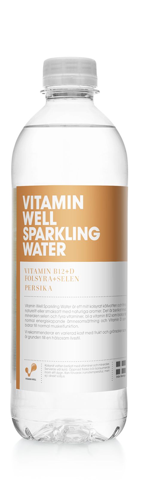 Vitamin Well Sparkling Water Persika