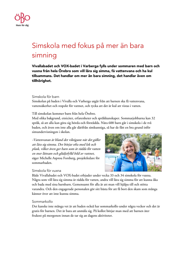 Simskola med fokus på mer än bara simning