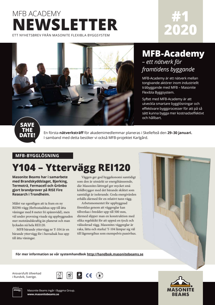 MFB Academy Newsletter #1 2020