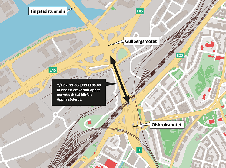 Stor trafikpåverkan på E6 vid Olskroken_foto_trafikgoteborg