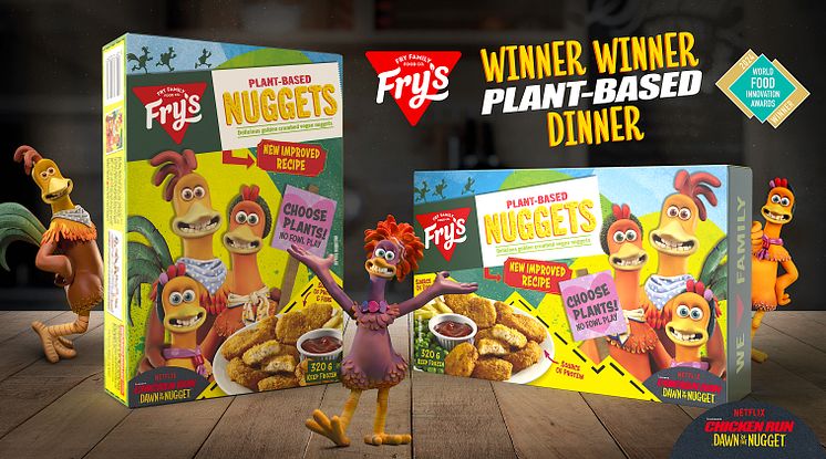 Plant-based brand Fry’s collaboration with Aardman and Netflix wins global innovation marketing award  