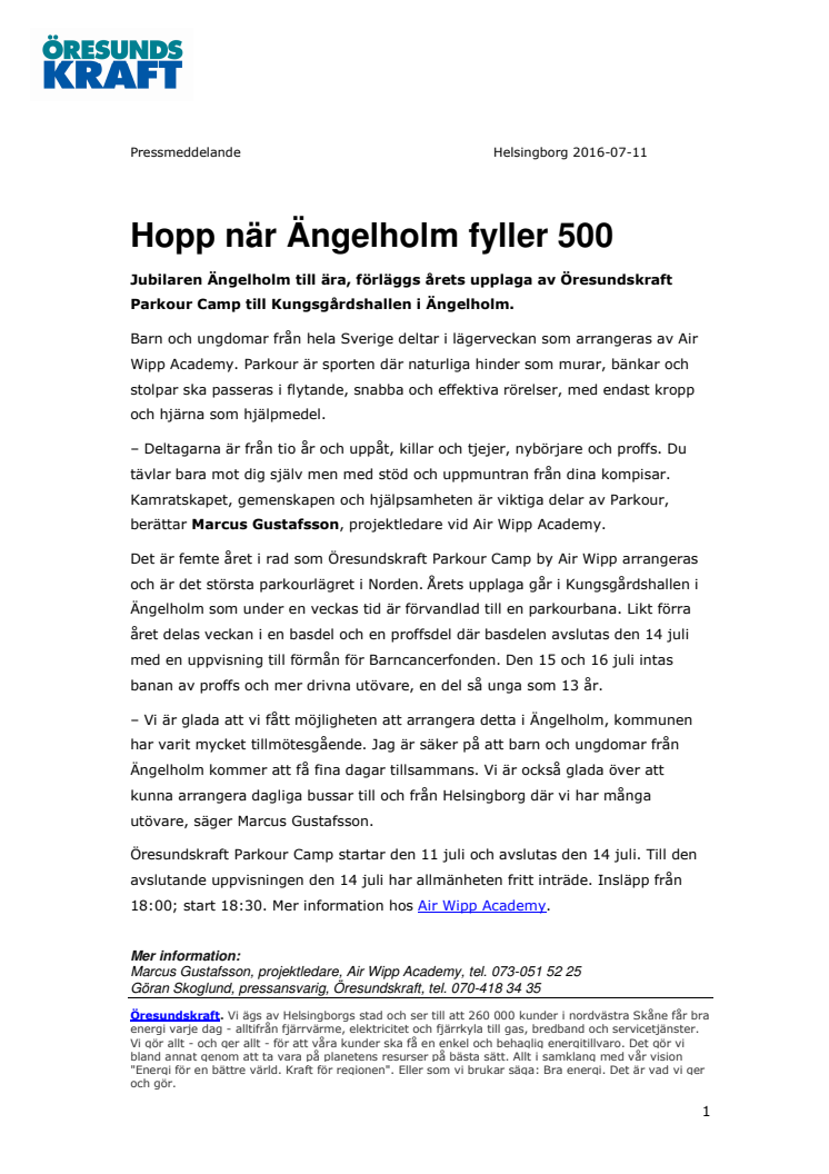 Hopp när Ängelholm fyller 500