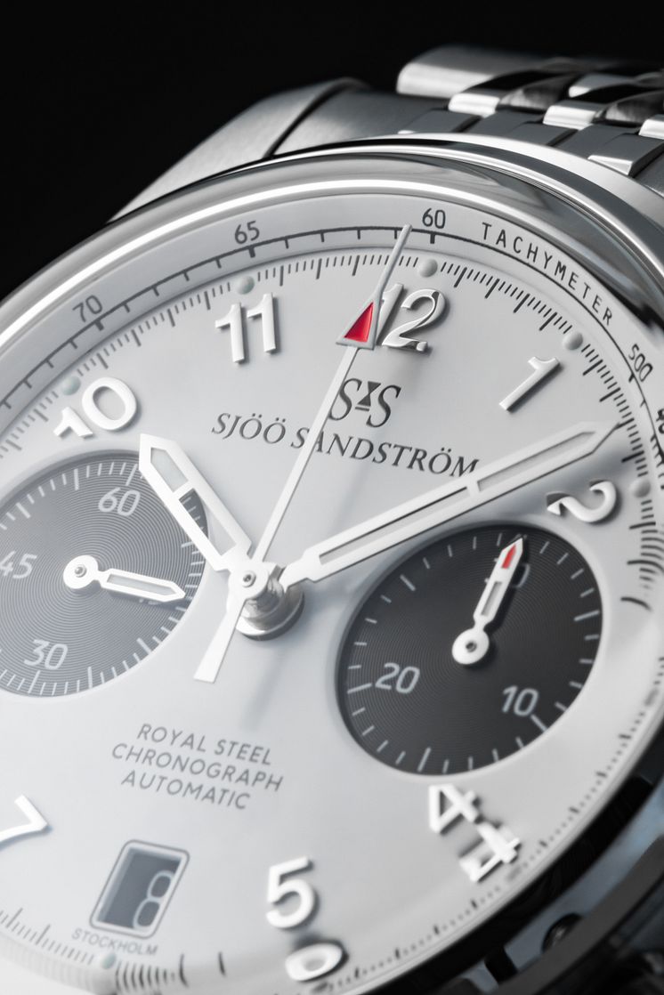 Royal Steel Chronograph 40mm Close up 4 - Sjöö Sandström.jpg