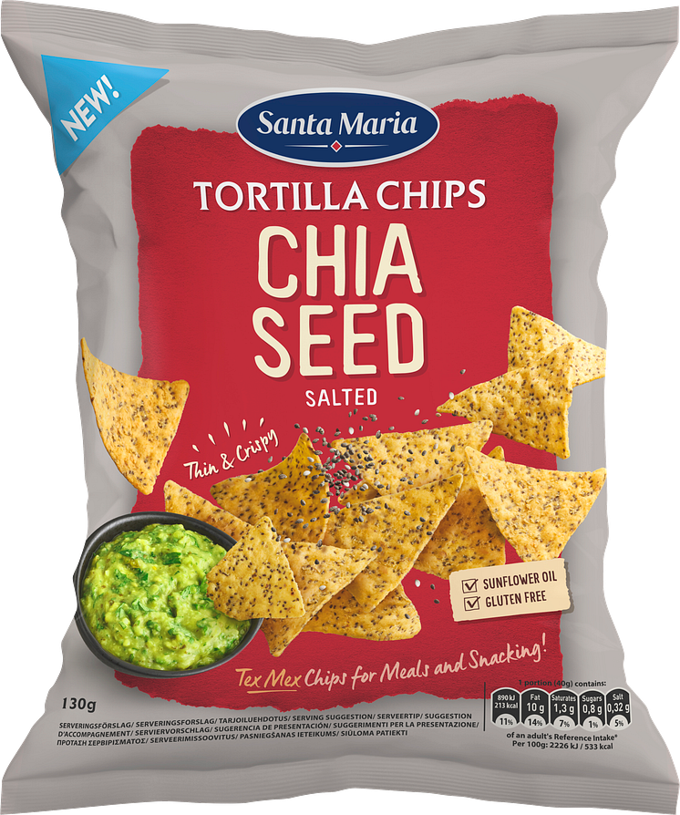 Santa Maria Tortilla Chips Chia Seed