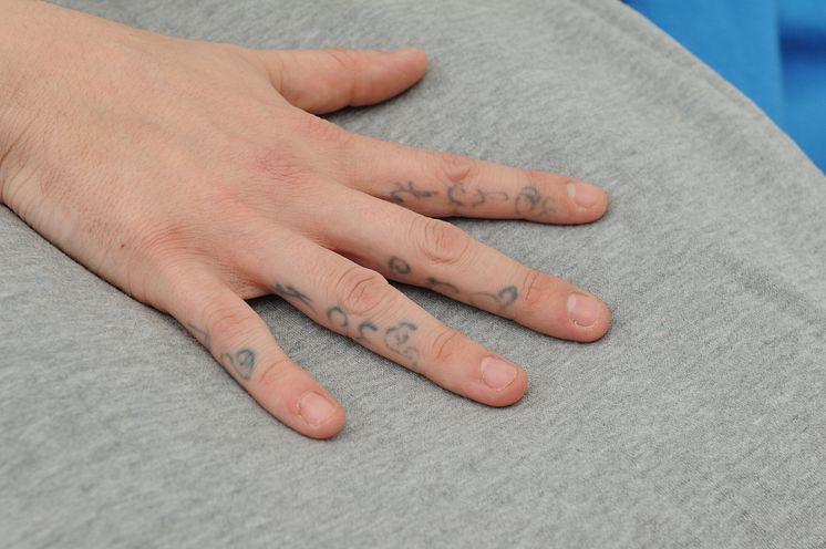 WEBB hand tattoo