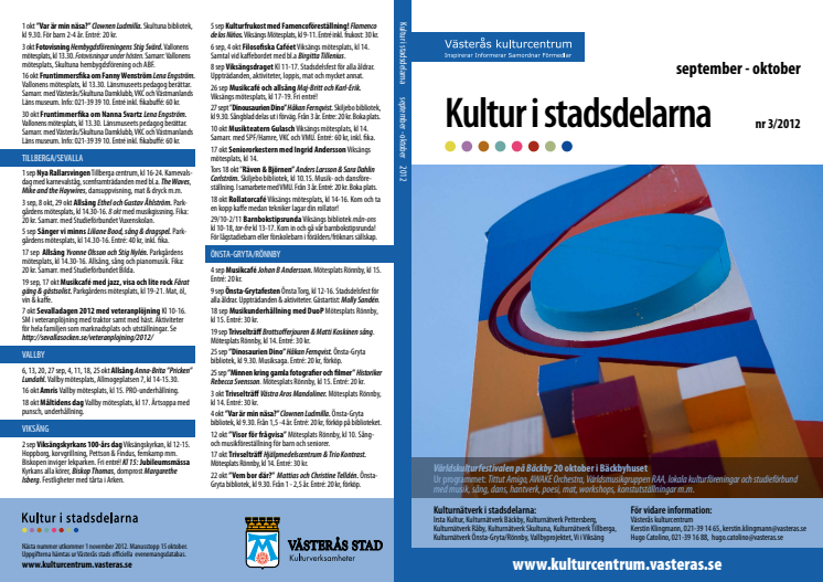 Kultur i stadsdelarna nr 3 2012