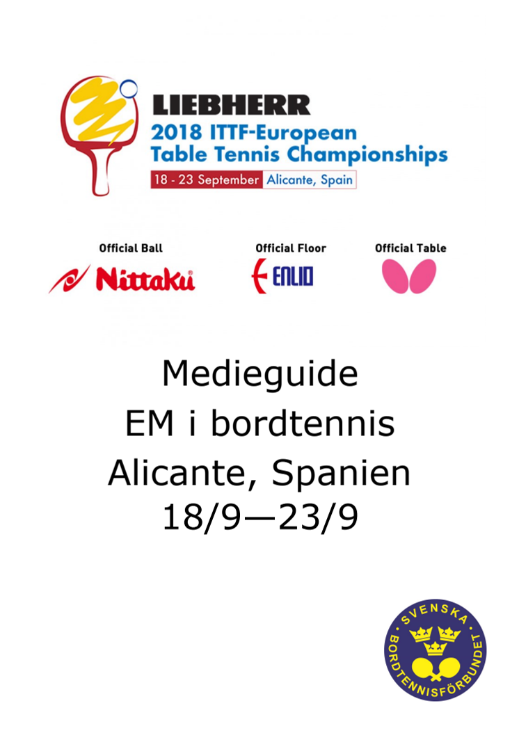 Medieguide Em 2018, Spanien, Bordtennis