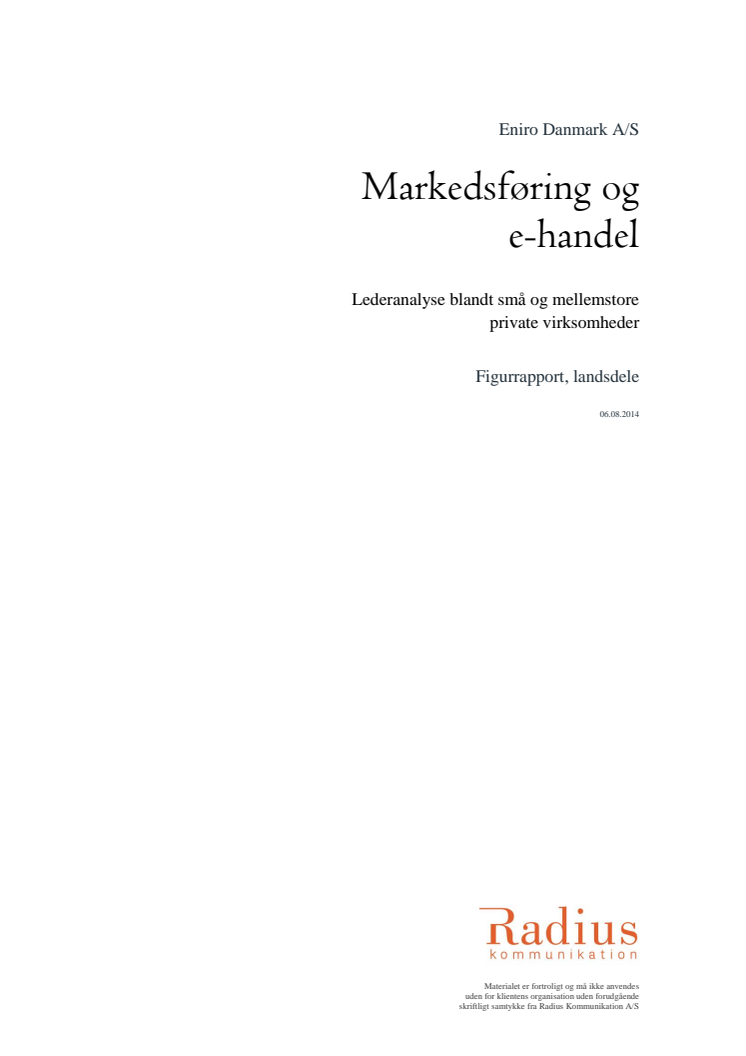 Analyse af små og mellemstore virksomheders brug af markedsføring, rapport pr. landsdel