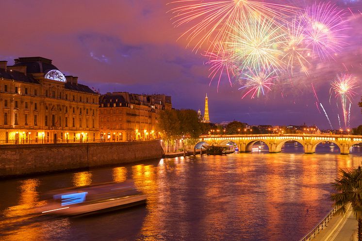 Romantisk utsikt i Paris