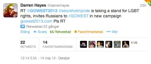 Darren Hayes  twittrar om #GOWEST