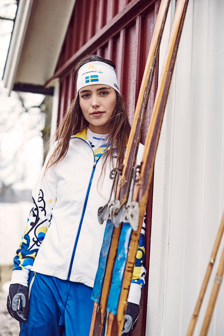 Falun XC jacket and pants, Falun race team headband