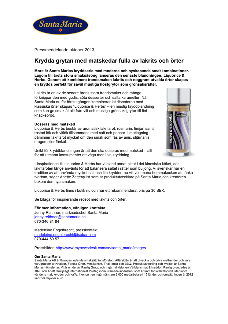 Krydda grytan med matskedar fulla av lakrits och örter