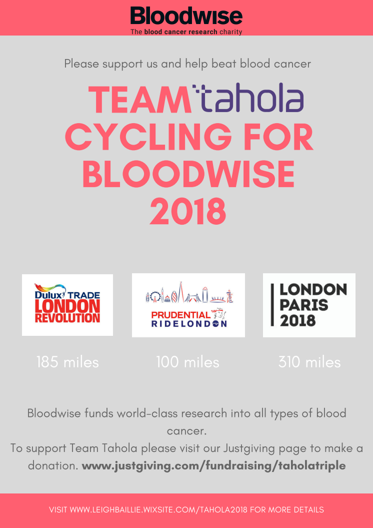 Team Tahola Cycling for Bloodwise