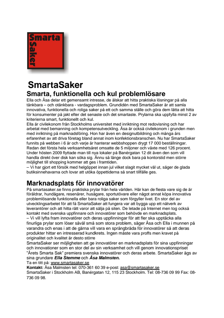 SmartaSaker