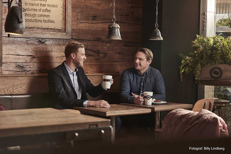 Simon Maach och Patrik Odstam på Espresso House i Malmö