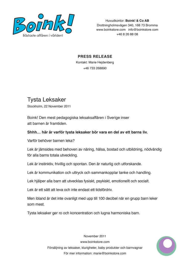 Tysta Leksaker