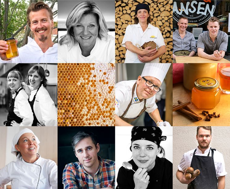 Kockar, bagare och konditorer som stöttar Svenska Bin med inspirerande recept med svensk honung.