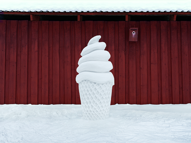 Snø av iskremkegler