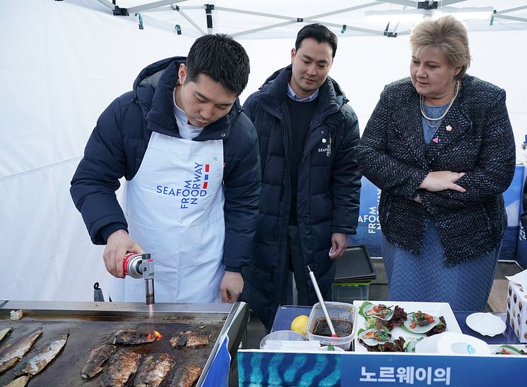 Statsminister Erna Solberg i Korea