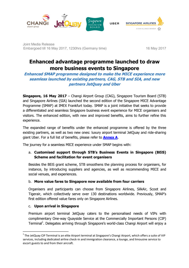 Enhanced advantage programme launched to draw more business events to Singapore