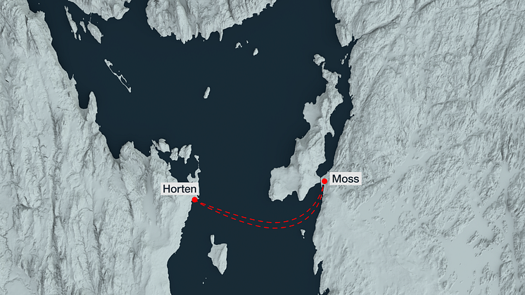 The new unmanned vessels will operate on the Oslo fjord, between Horten and Moss