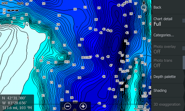 Hi-res image - C-MAP - Genesis Blue-scale Contours