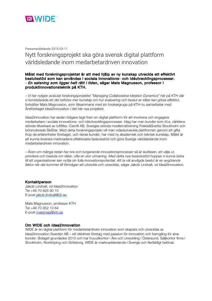 Nytt forskningsprojekt ska göra svensk digital plattform världsledande inom medarbetardriven innovation