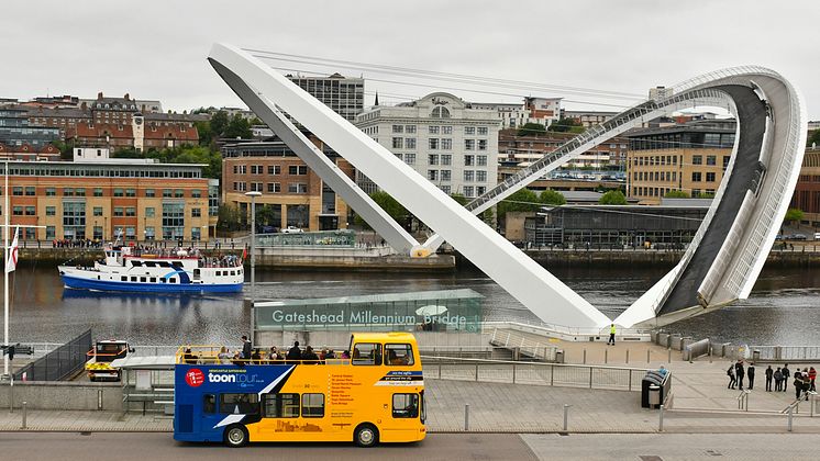 NewcastleGateshead Toon Tour at Gateshead Millennium Bridge