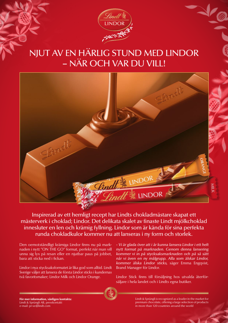 NJUT AV EN HÄRLIG STUND MED LINDOR – NÄR OCH VAR DU VILL!