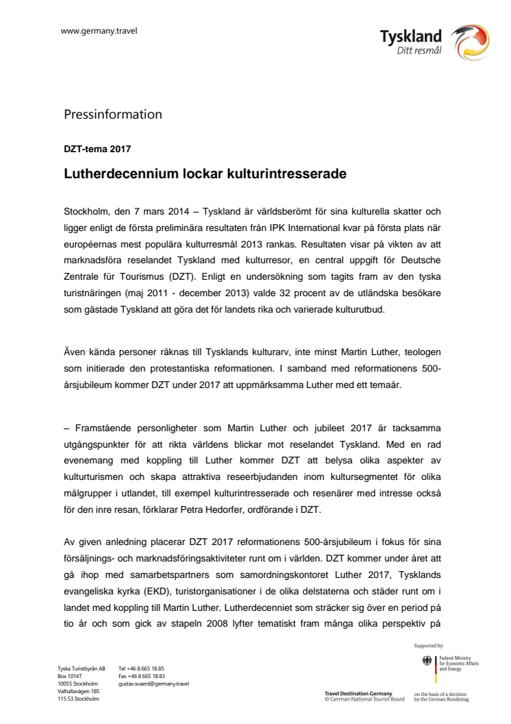 Lutherdecennium lockar kulturintresserade