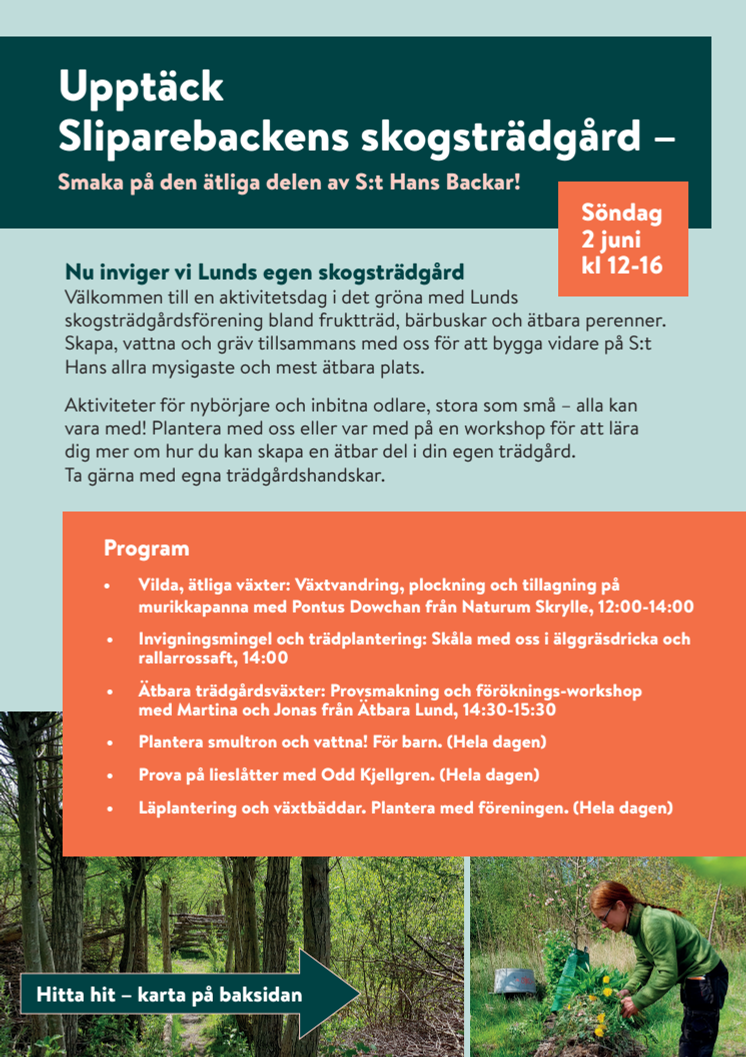 Sliparebackens skogsträdgård - invigning och aktivitetsdag 2 juni