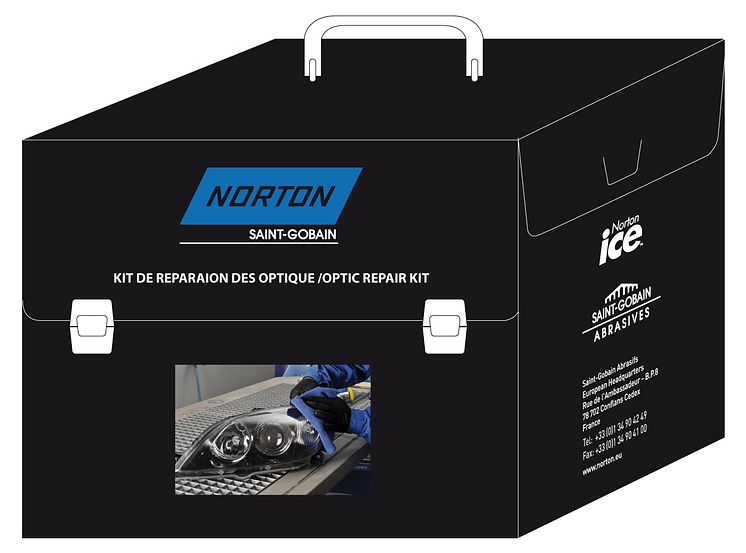 Norton slip- och polerprodukter för strålkastarrenovering - Sats för strålkastarrenovering