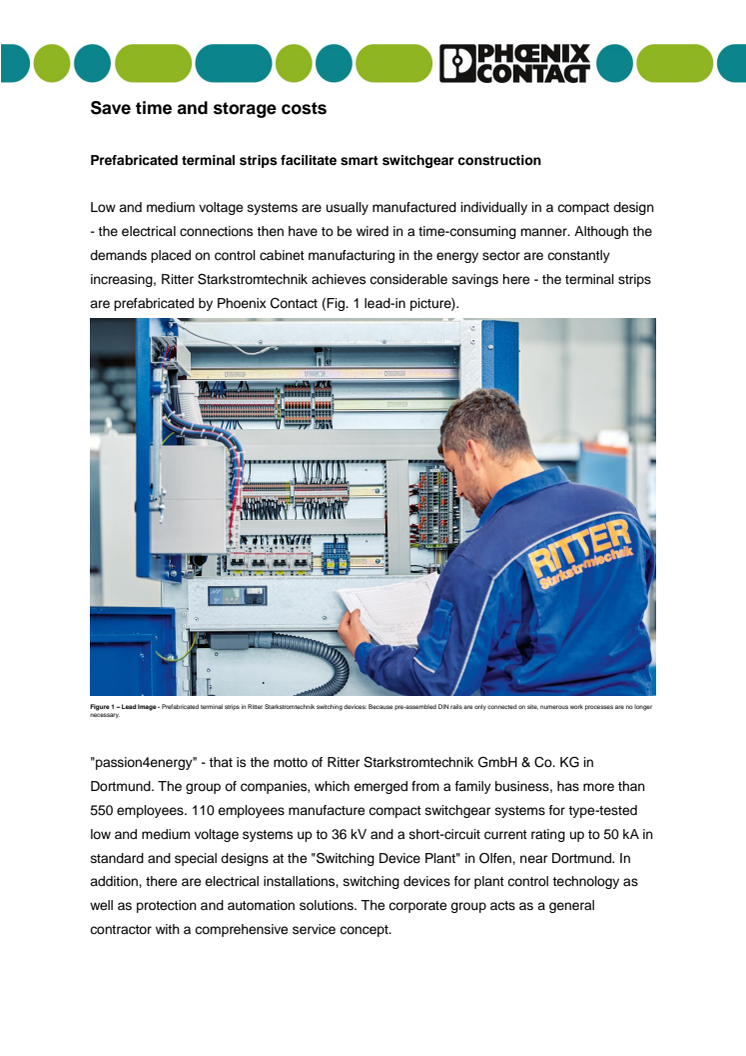 Prefabricated terminal strips facilitate smart switchgear construction 