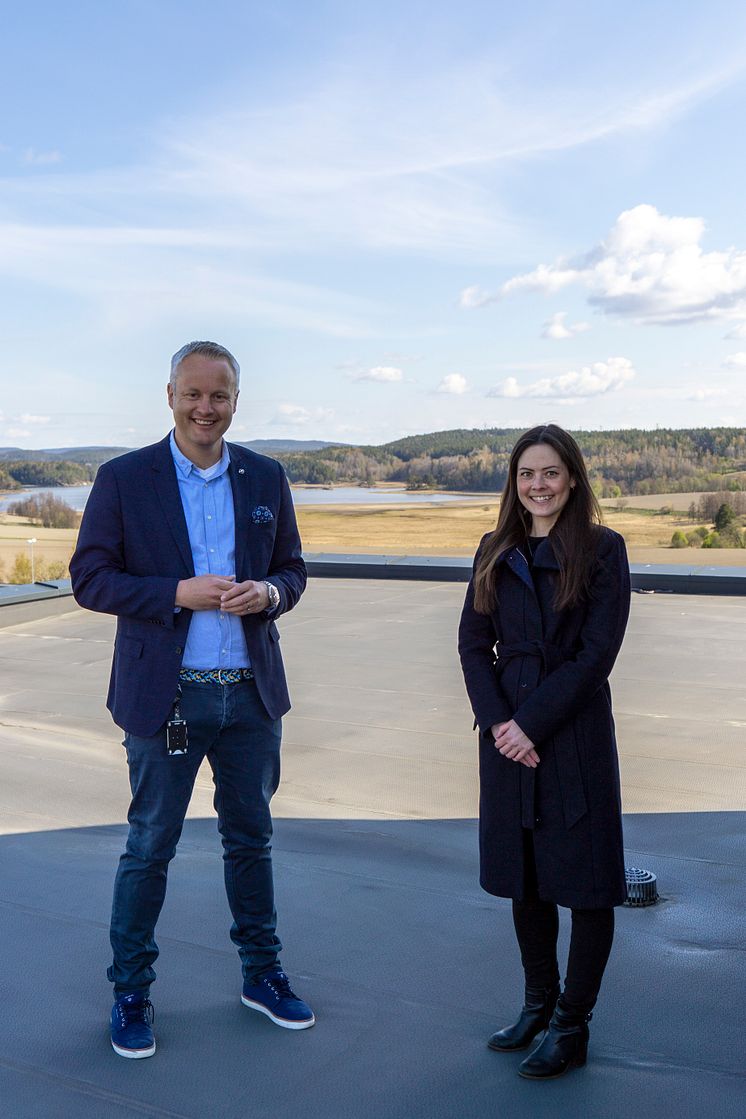 Soleie - Heidi Theresa Ose fra Akershus Energi og  Martin F. Vatne fra Østfold Energi