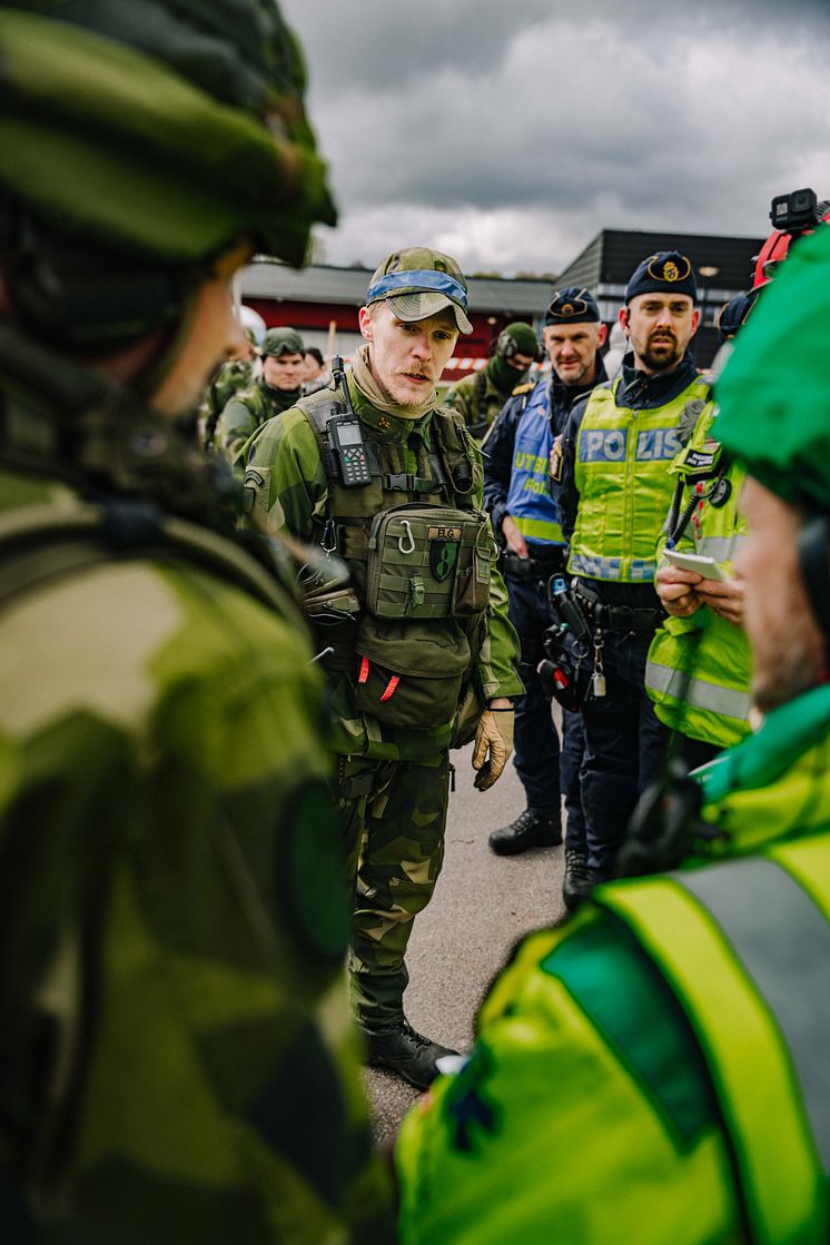 Totalförsvarsmoment i Linköping under Aurora 23