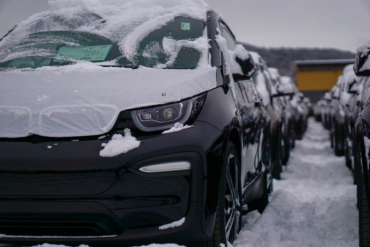 BMW i3 på kaia i Drammen