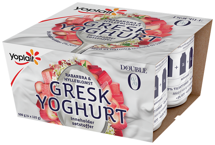 Yoplait gresk hylleblomst rabarbra