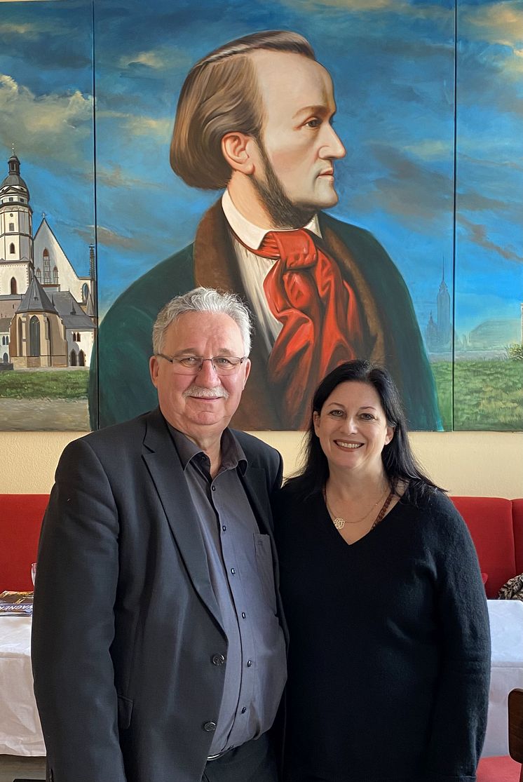Prof. Dr. Helmut Loos und Jasmin Solfaghari vom Richard-Wagner-Verband Leipzig