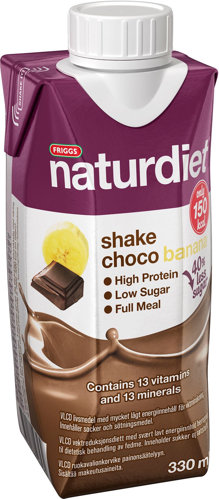 Naturdiet Choco Banana shake - nu med mindre socker