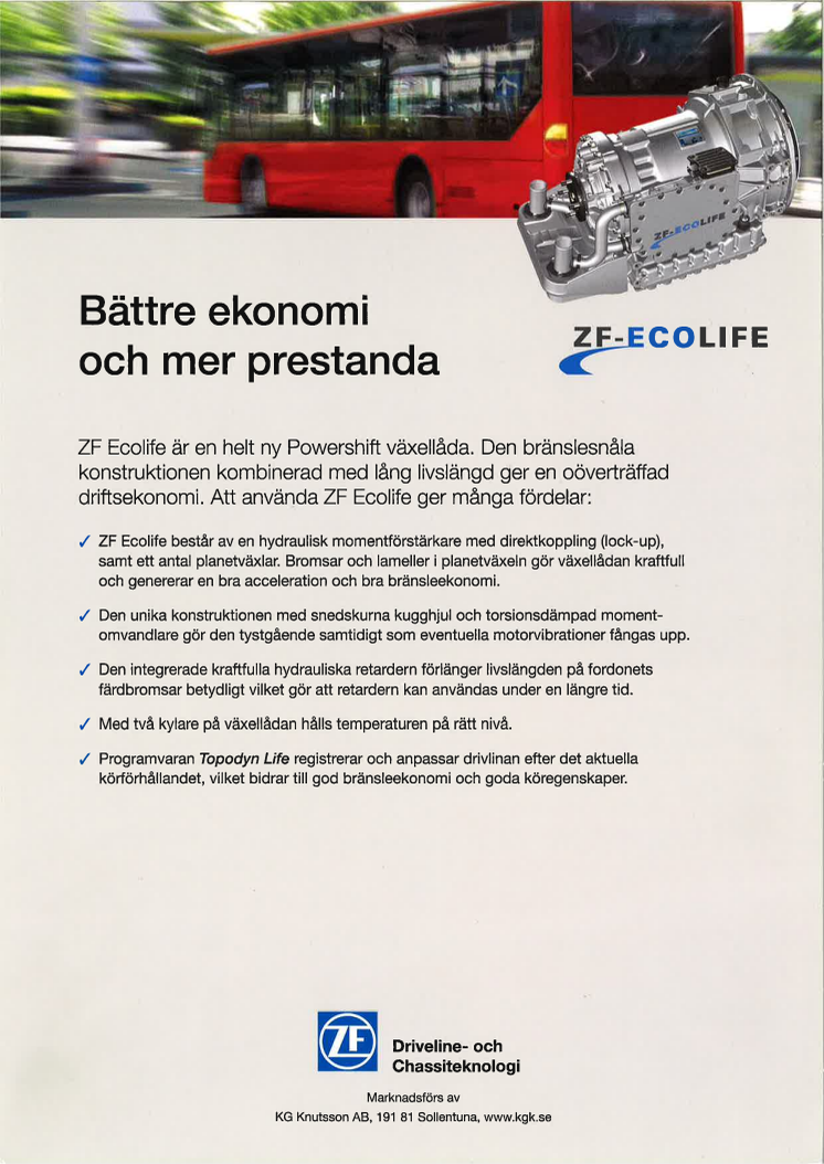 Bättre ekonomi och mer prestanda med ZF-Ecolife