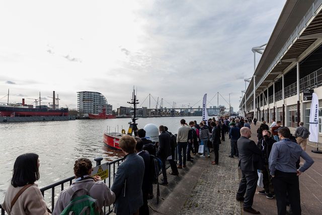 Oi - the popular Royal Victoria Dock area at Oceanology International