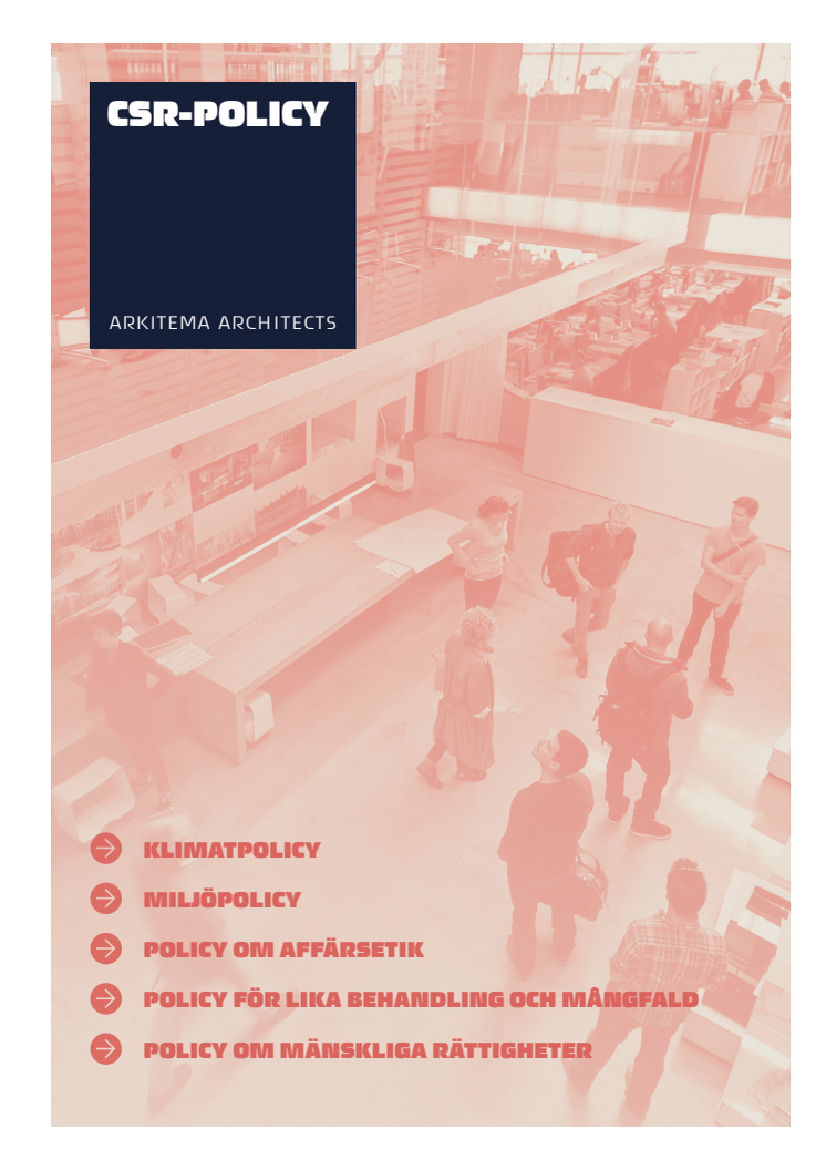 Arkitema Architects -  CSR-policy 2018