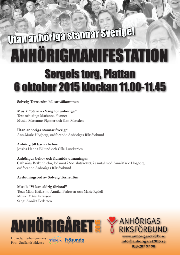 Programmet till Anhörigmanifestationen är klart!