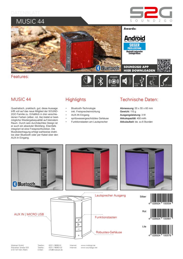 DATENBLATT MUSIC 44