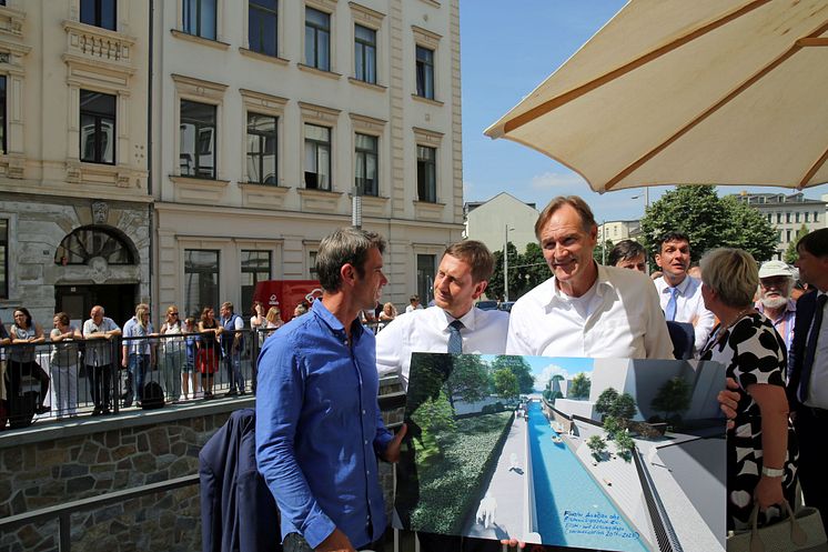 Präsentation des finalen Ausbaus des Elstermühlgrabens bis 2023