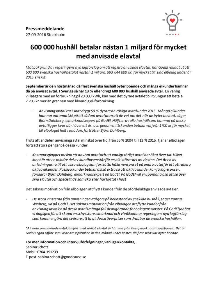 600 000 hushåll betalar nästan 1 miljard för mycket med anvisade elavtal