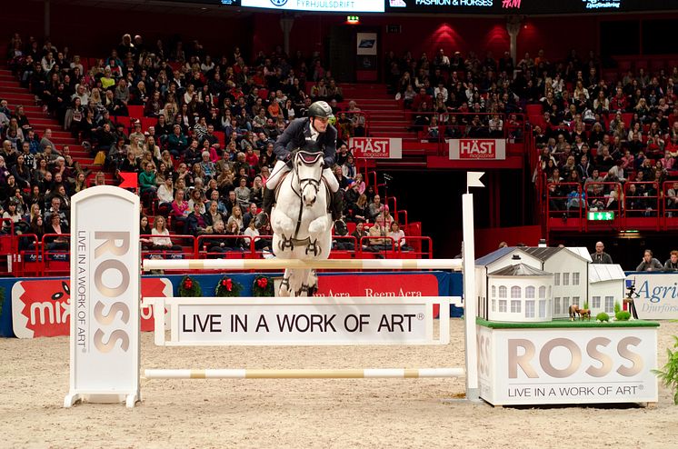 Ross deltar i Swedish International Horseshow 2013 med ett hinder och hederspris!  Fotograf Mikael Wahlström