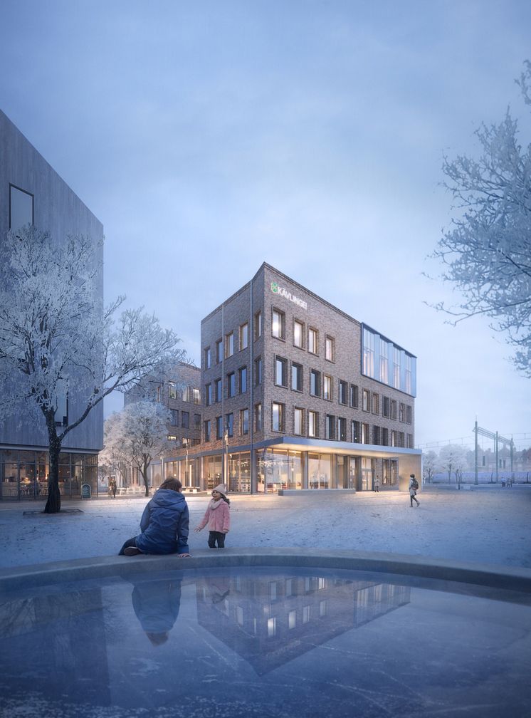 Kävlinges nya medborgarhus, vy från torget