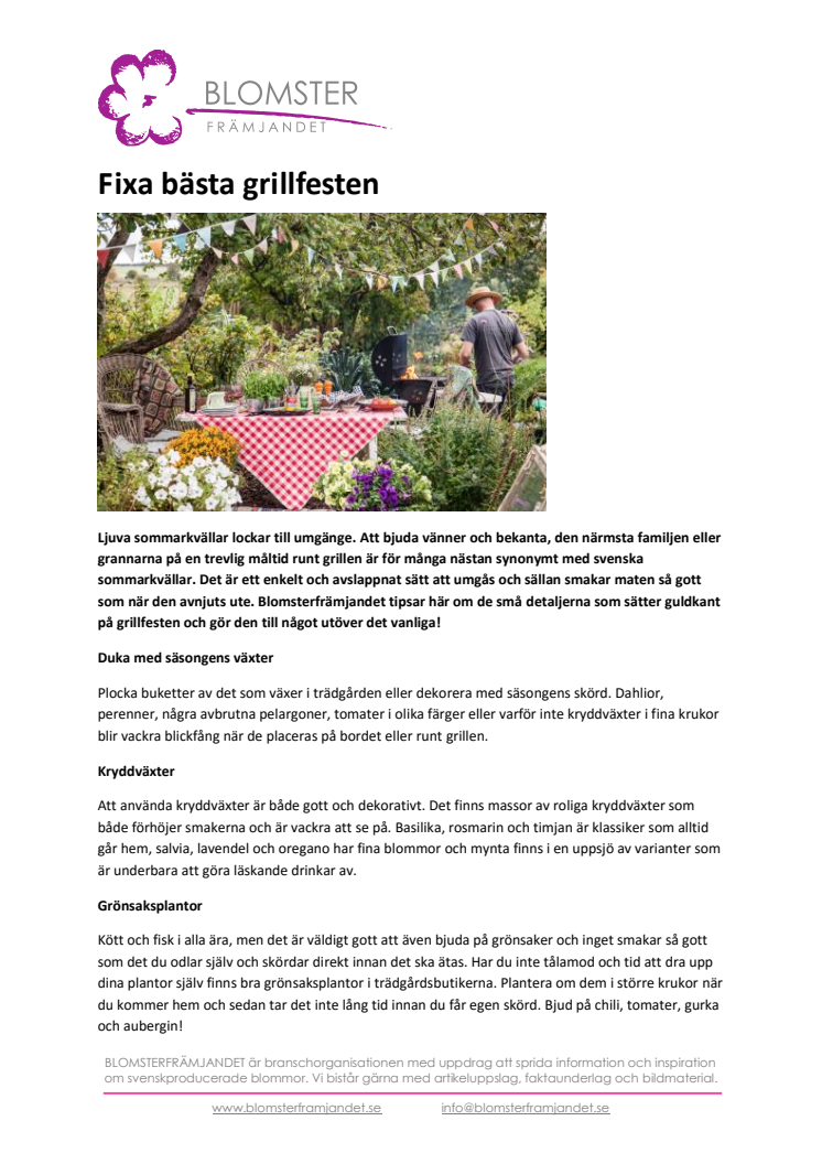 ​Fixa bästa grillfesten