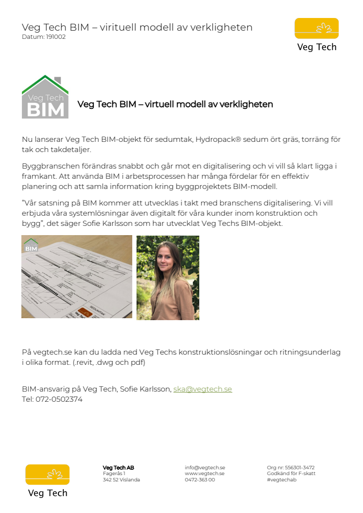 Veg Tech BIM – virtuell modell av verkligheten